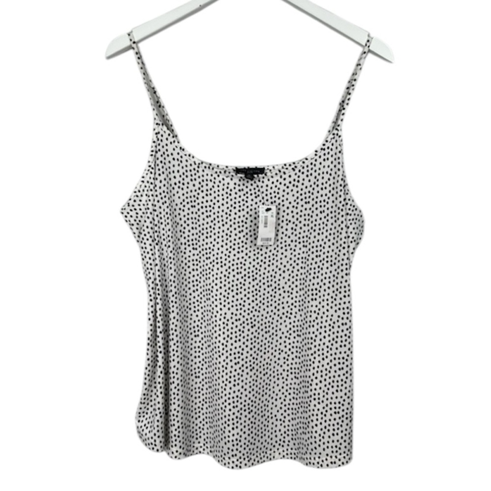 The Limited Black and White Polka Dot Dalmatian Print Tank Top NWT NEW Size XL